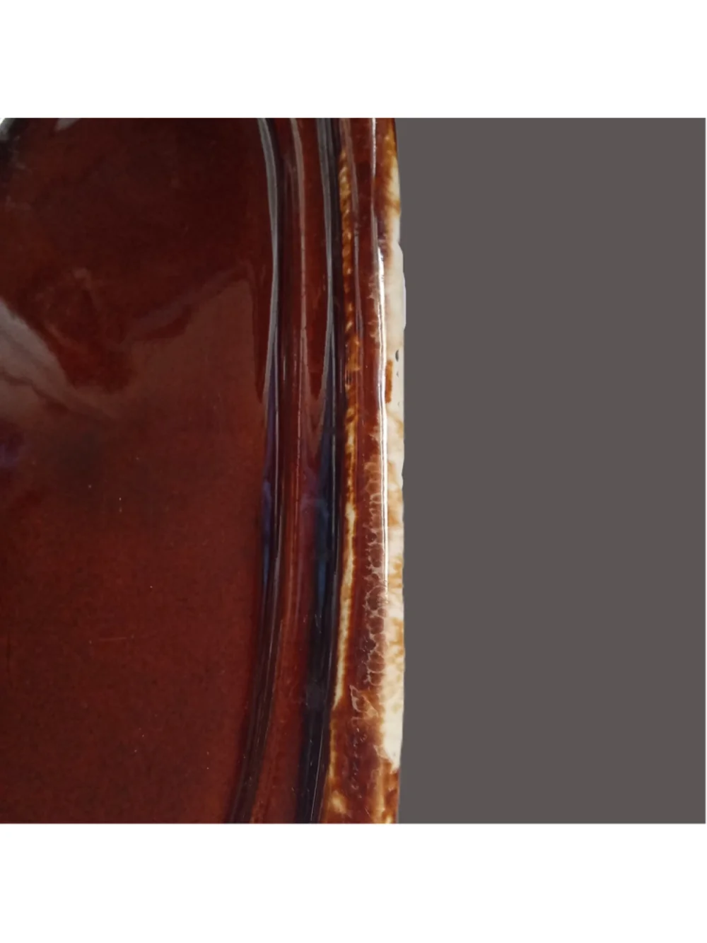 Vintage McCoy Butter Dish Brown Drip Glaze